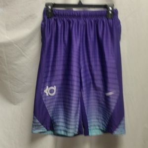 Boys Purple Teal Kd Basketball Shorts